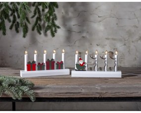 Червено-бяла коледна светлинна украса за контакт Julia – Star Trading