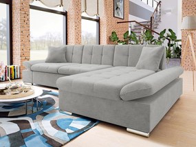 Ъглов диван Montana-Сива светлина-десен