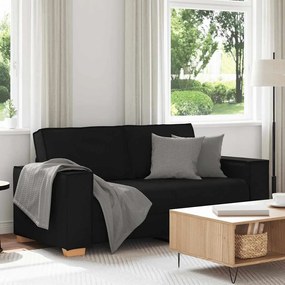 4104982 vidaXL Двуместен диван, черен, 140 см, плат
