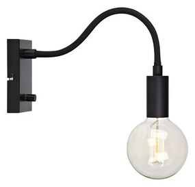 Черна стенна лампа Raw – Markslöjd