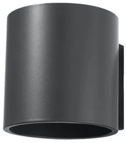 Тъмносива стенна лампа ø 10 cm Roda – Sollux