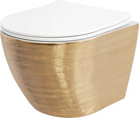 Тоалетна чиния Rea Carlo Flat Brush Gold
