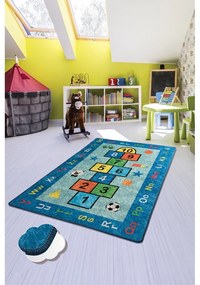 Син детски нехлъзгащ се килим , 200 x 290 cm Seksek - Conceptum Hypnose