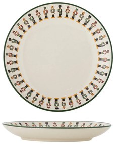 Кремава десертна глинена чиния с коледен мотив ø 16 cm Jolly – Bloomingville