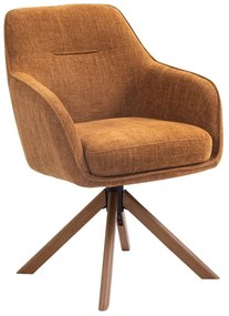 Оранжеви тапицирани трапезни столове в комплект 2 бр. Avola – Unique Furniture