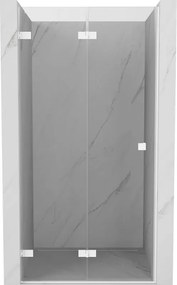 Mexen Lunar-F сгъваеми душ врати ляво 60 см, прозрачен, бял - 836-060-000-20-00-L