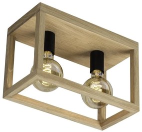 Spot-Light 9154274 - Таванно осветително тяло KAGO 2xE27/60W/230V, матов дъб