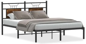 4106744 vidaXL Рамка за легло без матрак опушен дъб 140x200 см инженерно дърво