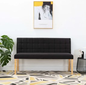 288575 vidaXL Пейка, 140 см, черна, кадифе