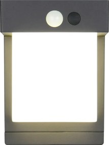 LED стенно външно осветително тяло със соларен панел (височина 14 cm) Colombo – Reality