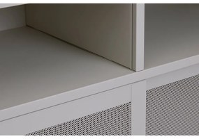 Сиво метално шкафче с плъзгащи се врати 90x180x40 cm Veep – Unique Furniture