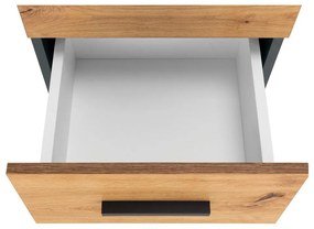 Висок/тесен шкаф за баня от декор от дъб в естествен цвят 180x35 cm Malika – Støraa