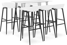 3057424 vidaXL Бар комплект от 7 части, бял