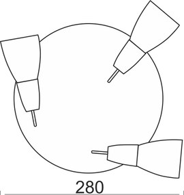 таванна светлина Glos Round-Бронз