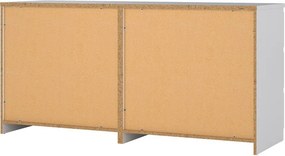 Бял скрин 154x76x50 cm Naia – Tvilum