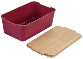 Кутия за хляб Kesper 58453, 33х18.5х12 см, Бамбуков капак, Бордо