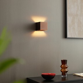 Модерна стенна лампа тъмен бронз с LED и димер с докосване, акумулаторна - Joris