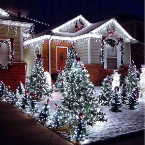 Коледно LED осветление студено бяло 100 LED/8 m
