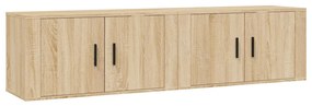 3188353 vidaXL ТВ шкафове за стенен монтаж, 2 бр, сонома дъб, 80x34,5x40 см
