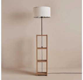 Подова лампа AYD 1xE27/40W/230V кафява/бяла