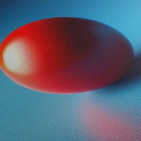 Картина на платно – Червена топка на синьо
