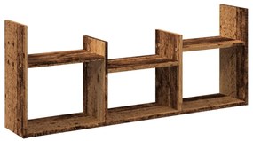 854803 vidaXL Стенен шкаф, 100x18x40 см, старо дърво, инженерно дърво