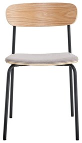 Черни/кафяво-сиви трапезни столове в комплект 2 бр. Adriana – Marckeric