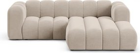 Бежов ъглов диван (десен ъгъл) Lupine – Micadoni Home