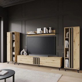 Секция за хол Helsinki I-Дърво-Черен