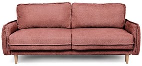 Червен разтегателен диван от плат букле 215 cm Patti - Bonami Selection