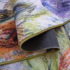 Феноменално оцветен килим с мотив паунови пера Ширина: 80 см | Дължина: 150 см