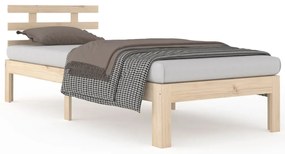 814739 vidaXL Рамка за легло, масивно дърво, 90х200 см
