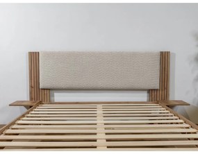 Светлосиво двойно легло с включена подматрачна рамка 140x190 cm Lior – Bobochic Paris