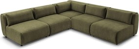 Зелен ъглов диван (променлив) Jeanne - Bobochic Paris