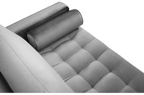 Светлосив диван от кадифе , 174 см Santo - Milo Casa