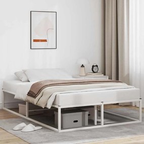 4017424 vidaXL Рамка за легло без матрак Бяла 120x200 cm Метал