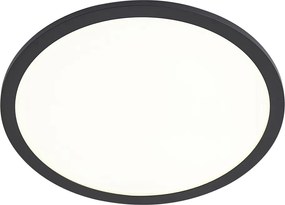 Интелигентен LED панел черен 40 см вкл. LED димиране до топло с дистанционно управление - Knob