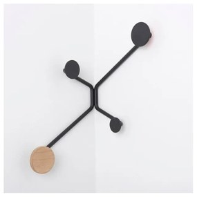 Черна ъглова стенна закачалка Hook - Gazzda