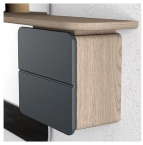 Комплект за коридор в дъбов декор в цвят антрацит-природен One More Look - UMAGE