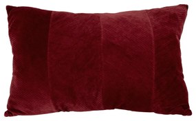 Тъмночервена декоративна възглавница , 60 x 40 cm Ribbed - PT LIVING