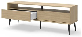 Масичка за телевизор с дъбов декор в естествен цвят 150x54 cm Lake - TemaHome