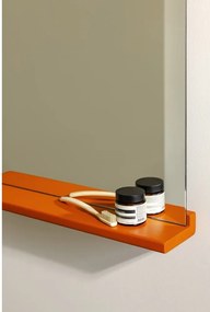 Стенно огледало с рафт масивно дърво 50x75 cm Lun – noo.ma