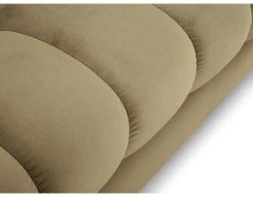 Бежов ъглов диван от кадифе , ляв ъгъл Bali - Cosmopolitan Design