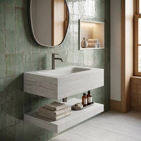 Стенна мивка с рафт Rea Apollo Muralto Roma 70