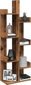 856694 vidaXL Шкаф за книги от старо дърво 48x25,5x140 cm Инженерна дървесина