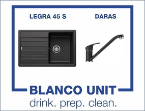 BLANCO LEGRA 45S и смесител BLANCO DARAS цвят Антрацит Промо пакет мивка със смесител