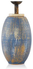 Синьо-кремава настолна лампа с текстилен абажур (височина 50 cm) Yakamoz – Opviq lights