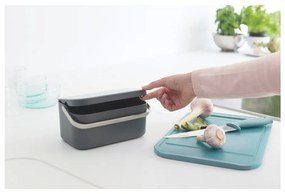 Тъмносив контейнер за компостируеми отпадъци 1,8 l SinkSide – Brabantia