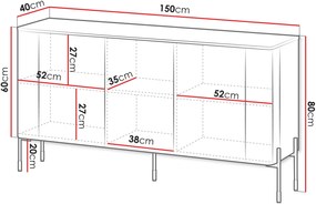 Буфет Вера 150-черен