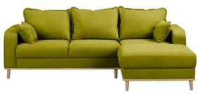 Зелен ъглов диван (десен ъгъл) Beata - Ropez
